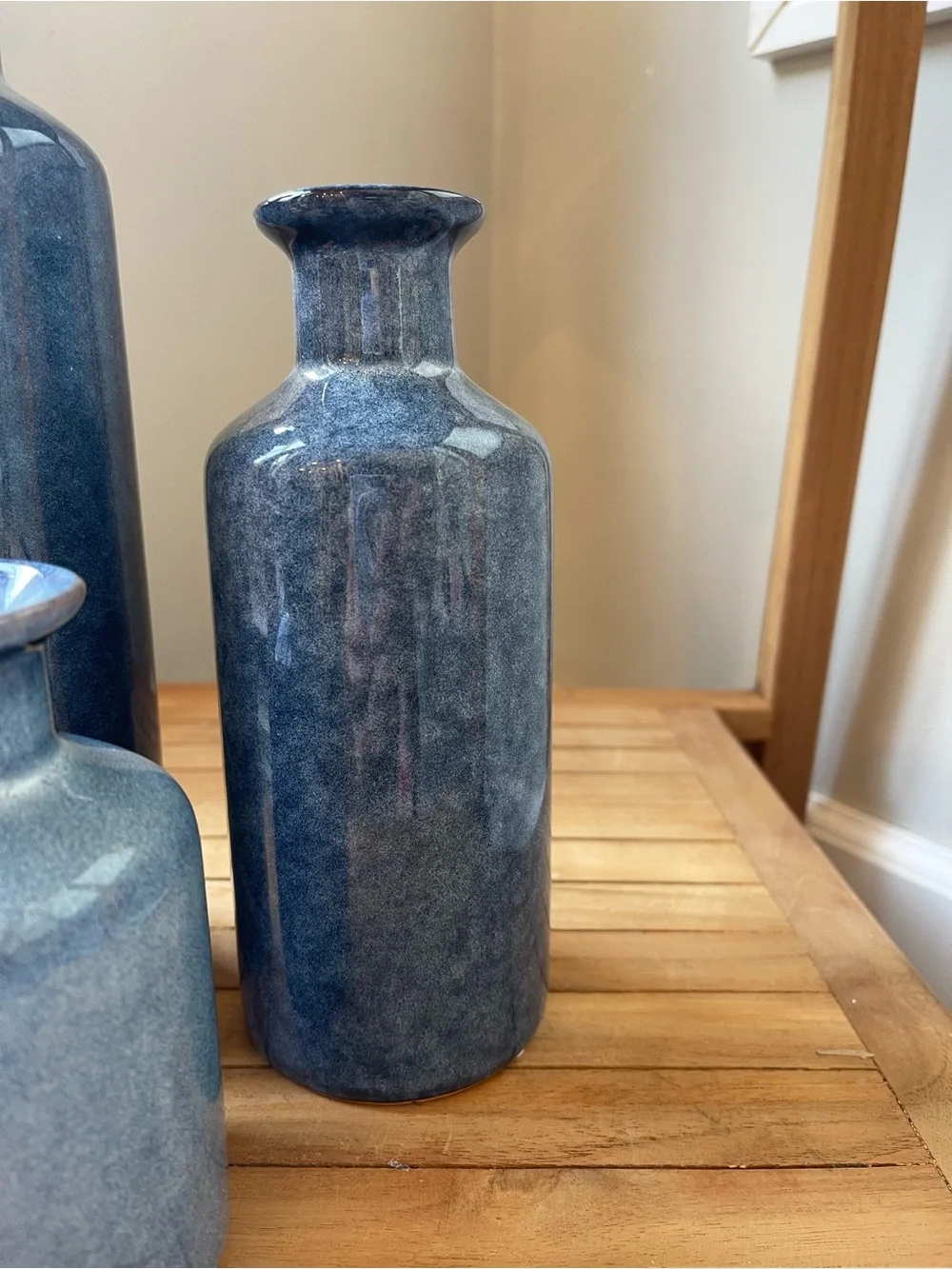 NEW Blue Ceramic Decorative Vase Set of 3 🌼